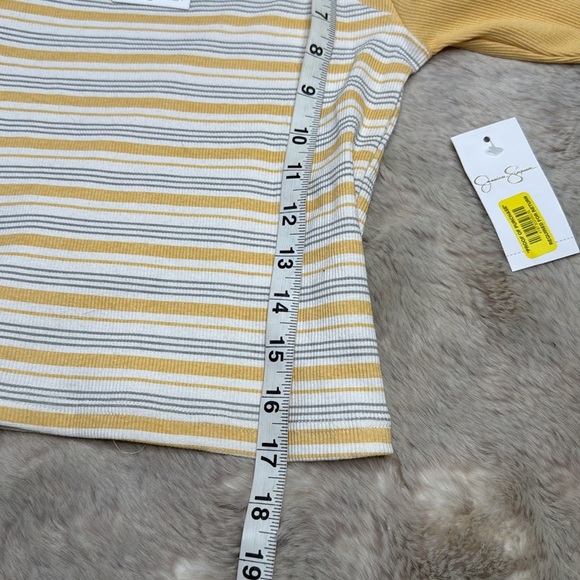 Jessica Simpson | Girls 8-10 Long Sleeve Striped Baseball T-Shirt NWT - Picture 5 of 6